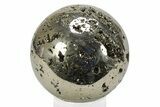 Polished Pyrite Sphere - Peru #231660-1